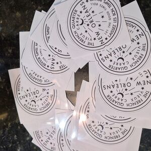 NEW ⚜️ NEW ORLEANS STICKER ⚜️ Water Meter Cover "VIEUX CARRE... BON TEMPS" VINYL